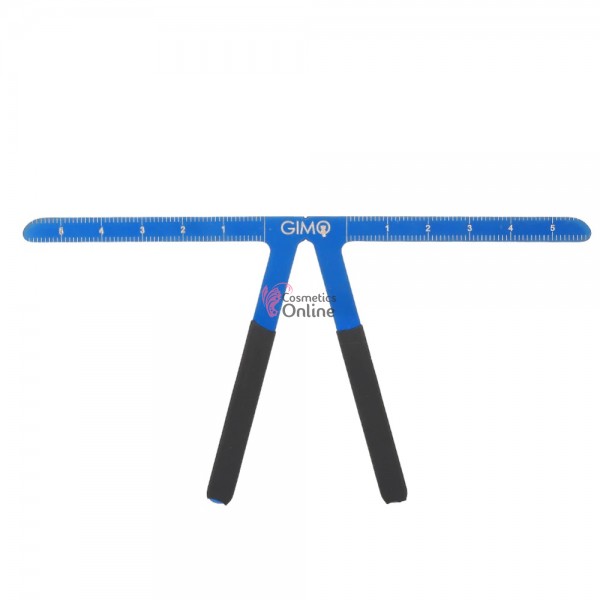 Sablon pentru modelare sprancene gradat din metal GIM02 Blue